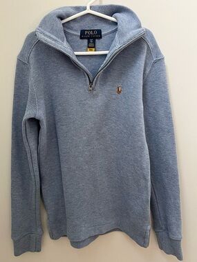Polo by Ralph Lauren Dusty Blue Quarter-Zip Pullover